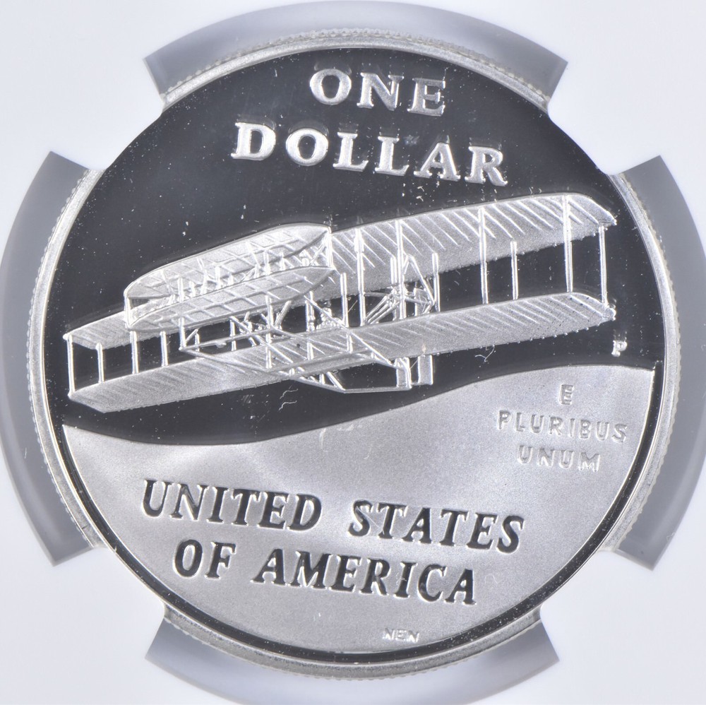 PF70 2003-P UC First Flight Commemorative Silver Dollar NGC