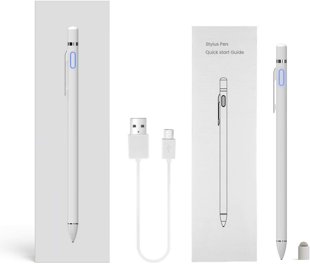 Active Rechargeable Stylus Pen Compatible for iOS & Android Touch Screens