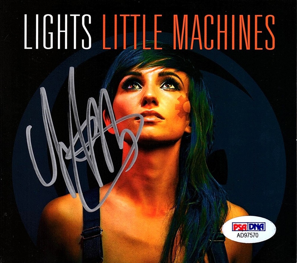 LIGHTS BOKAN Signed "LITTLE MACHINE" CD Booklet PSA/DNA #AD97570