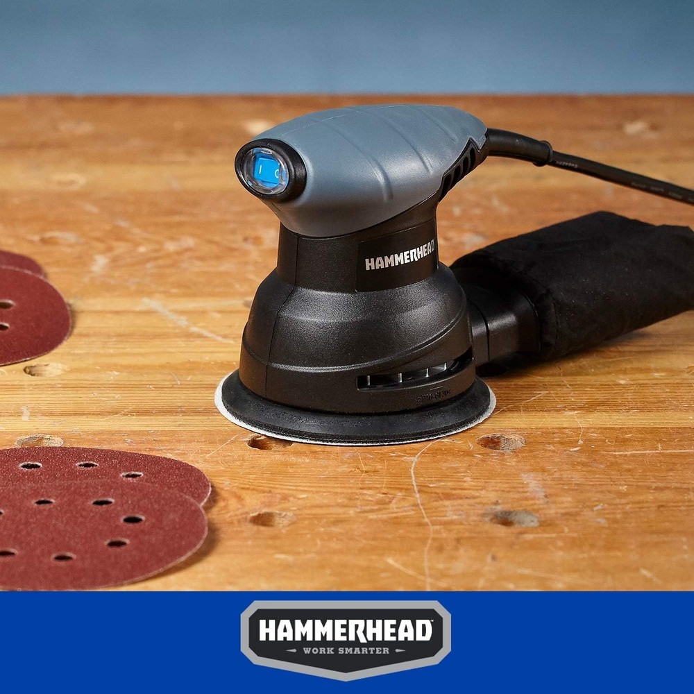 2.0 Amp 5-Inch Random Orbit Sander with 12 Sanding Papers - Precision Power