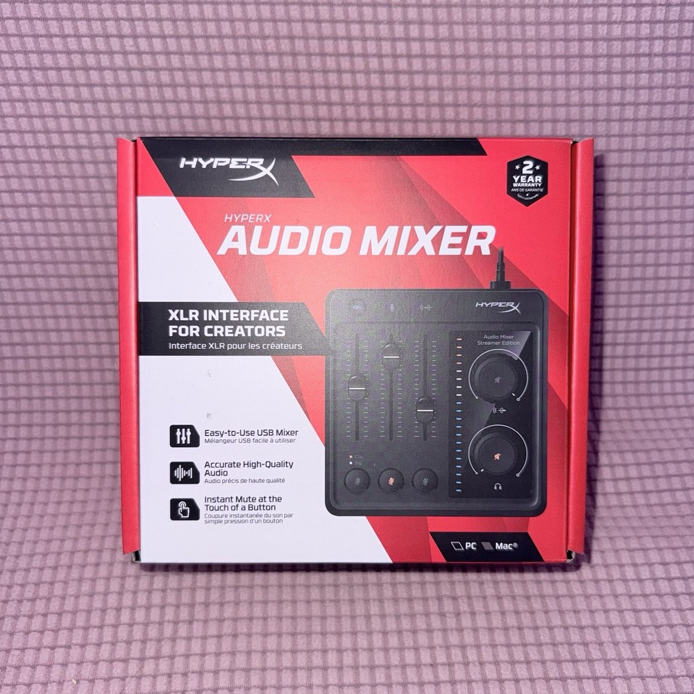 HyperX Audio Mixer USB Audio Interface with XLR and 3.5mm Inputs