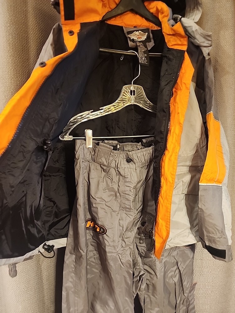 Harley Davidson Rain Suit Size Small Reflective Wear Nice Condition