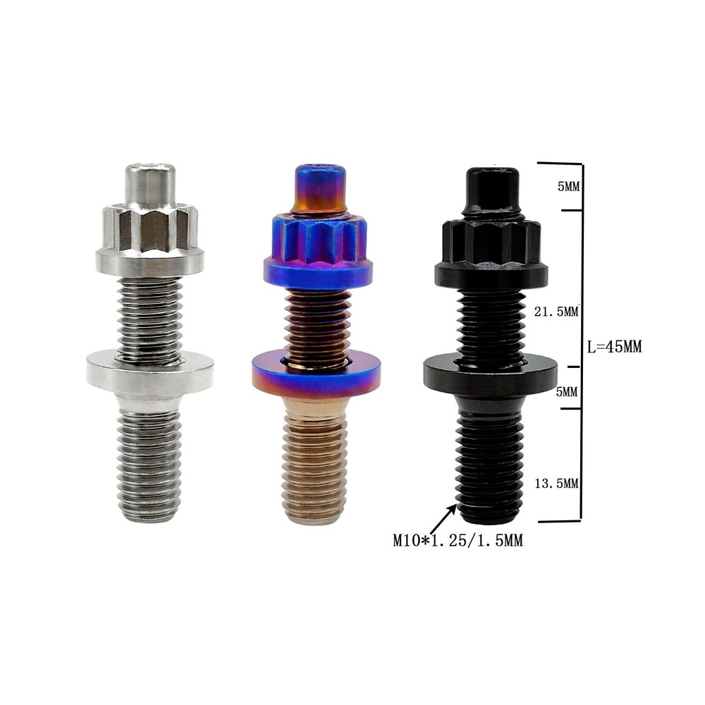 Titanium Exhaust Manifold Stud Kit M8/M10 Bolt GR5 Titanium Intake Stud Kit 1pcs