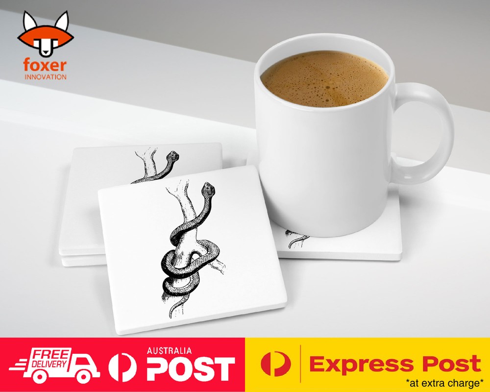 COASTER COFFEE DRINKING MAT|SNAKE HANGING ON TREE BRANCH 2
