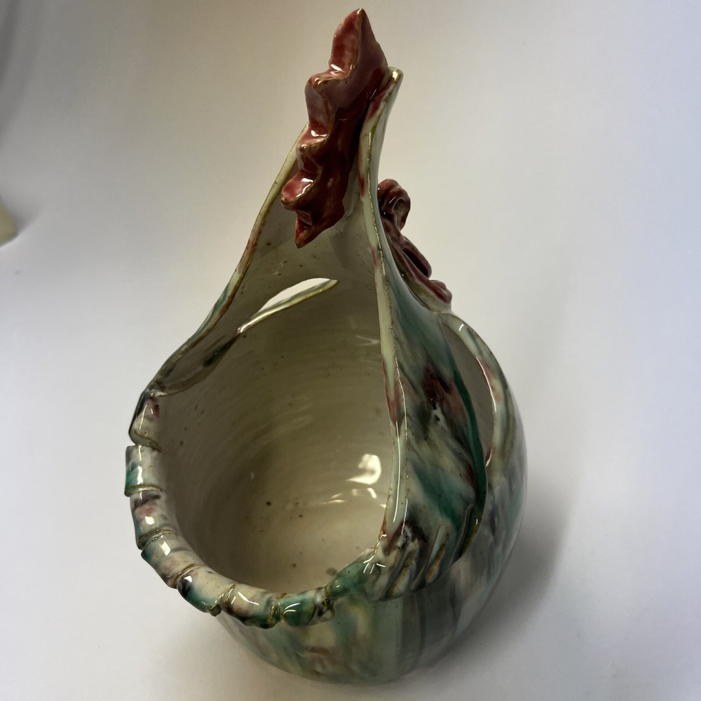 Italy Paul's Pottery Ceramic Rooster Planter