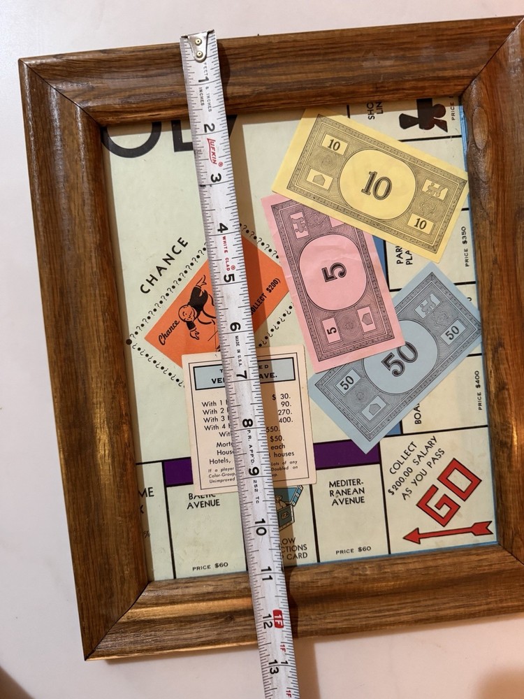 Vintage Monopoly Art Piece