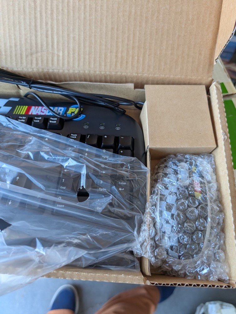 Logitech Nascar Keyboard And Mouse Wired New In Box