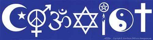 COEXIST Blue & White Bumper Sticker!