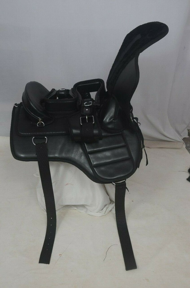 Treeless Synthetic Bareback Extra Panel Horse Tack Saddle .