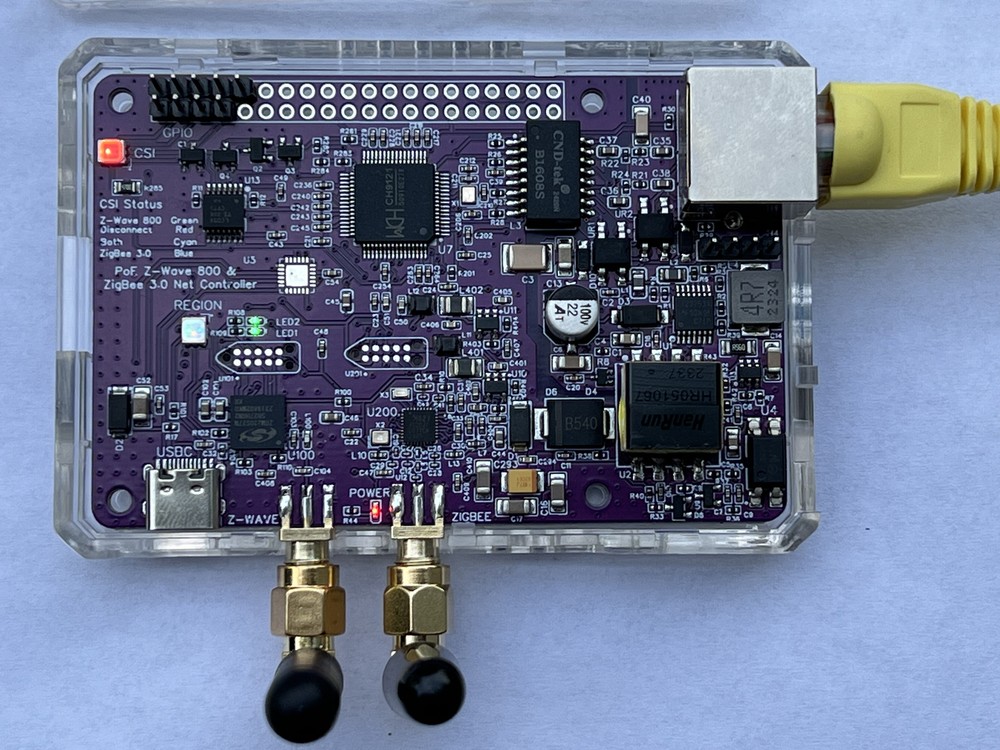 PoE Z-Wave 800 Controller & ZigBee 3.0 Network Unit( With Clear Case)