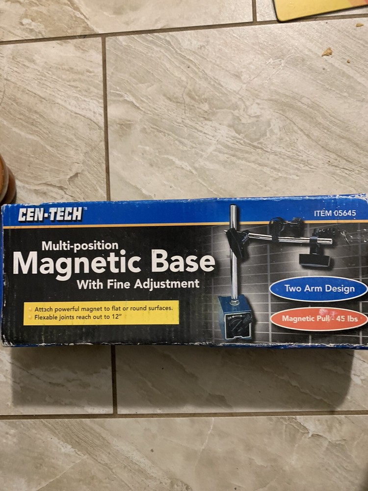 Cen-Tech Multi-Position Magnetic Base w/Fine Adjustment (New)