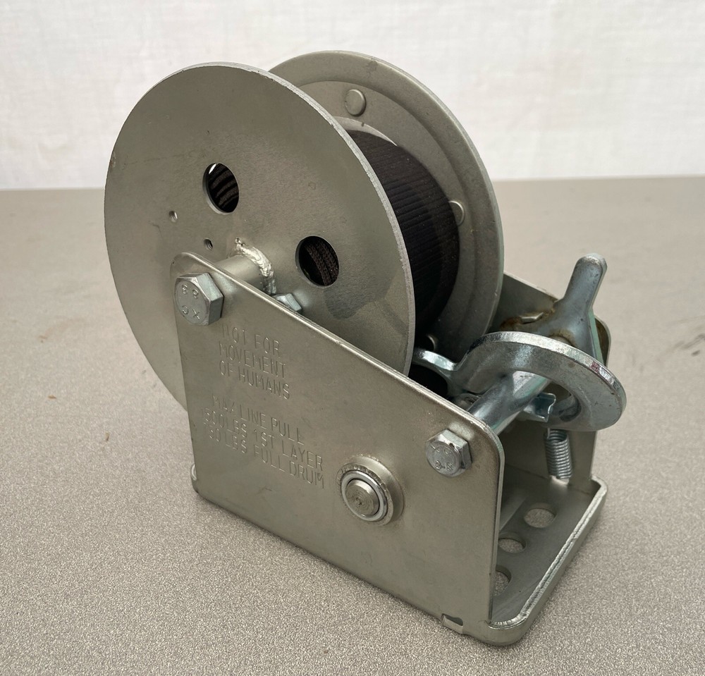1,500 lbs. Hand Drum Winch w/20' Strap Included - Hand Crank Missing