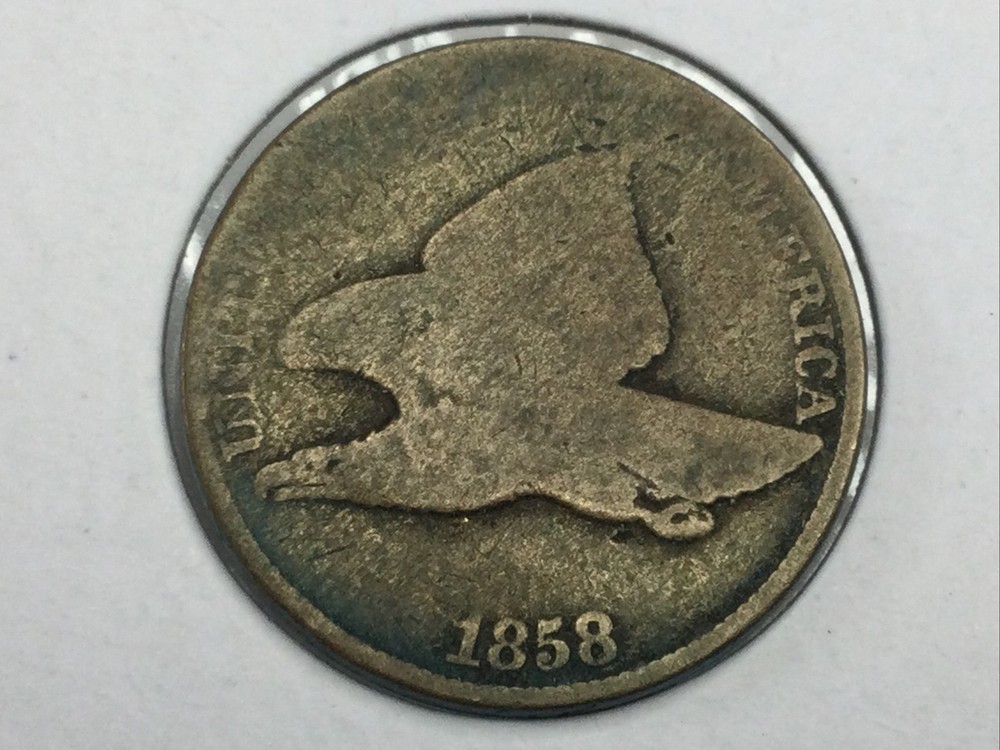 1858 large letters Flying Eagle Cent