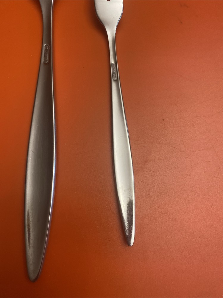 Stonegate Flatware- Solitude- Pie Serve- Ladle- Serving & Pickle Fork 6 Pieces