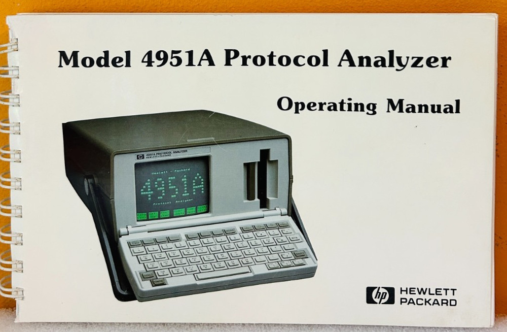 HP 04951-90012 1984 HP 4951A Protocol Analyzer Operating Manual.