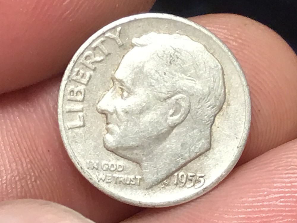 1955-S Silver Roosevelt Dime, 1 dime from those pictured