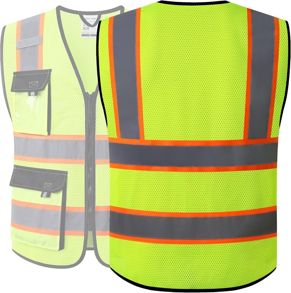 High Visibility Reflective Vest Mesh Workwear