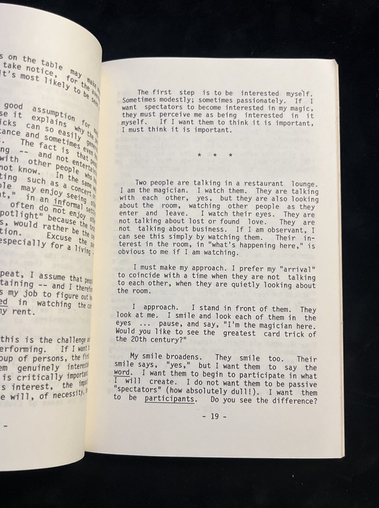 Vintage Eugene Burger Intimate Power Magic Book 1983