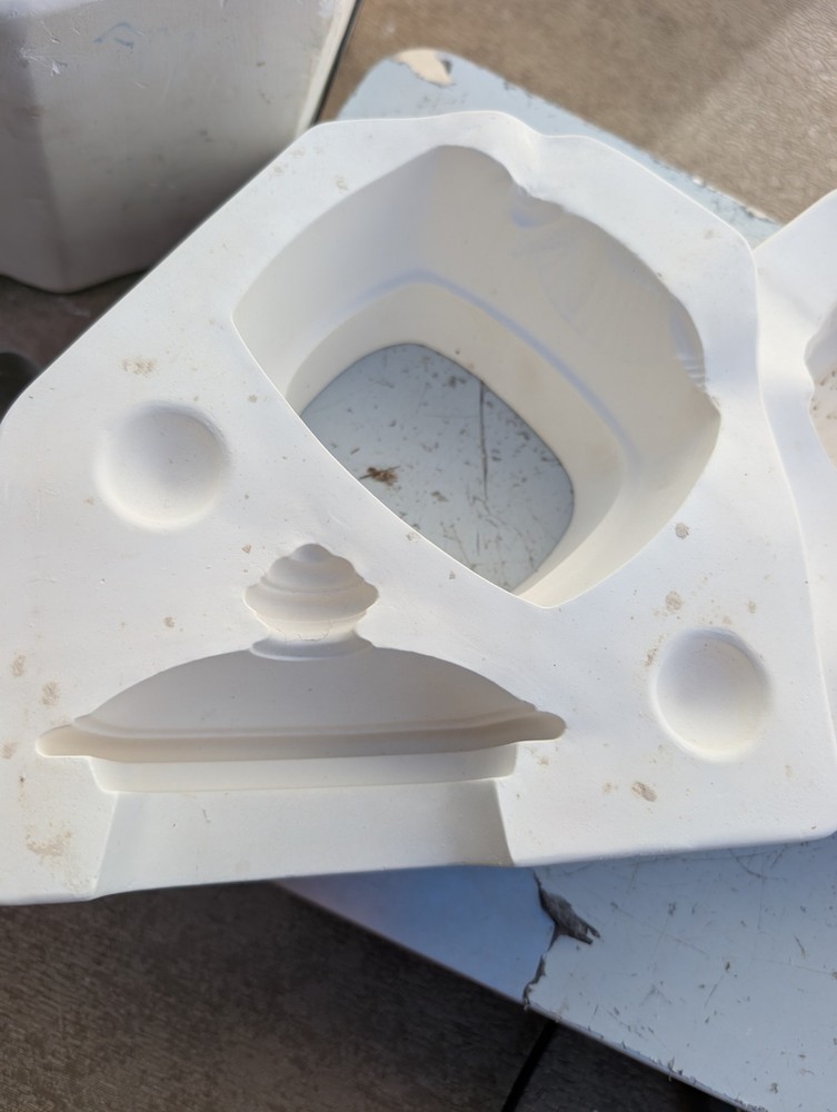 Shell Cotton Ball Box Vintage Slip Casting Ceramic Mold