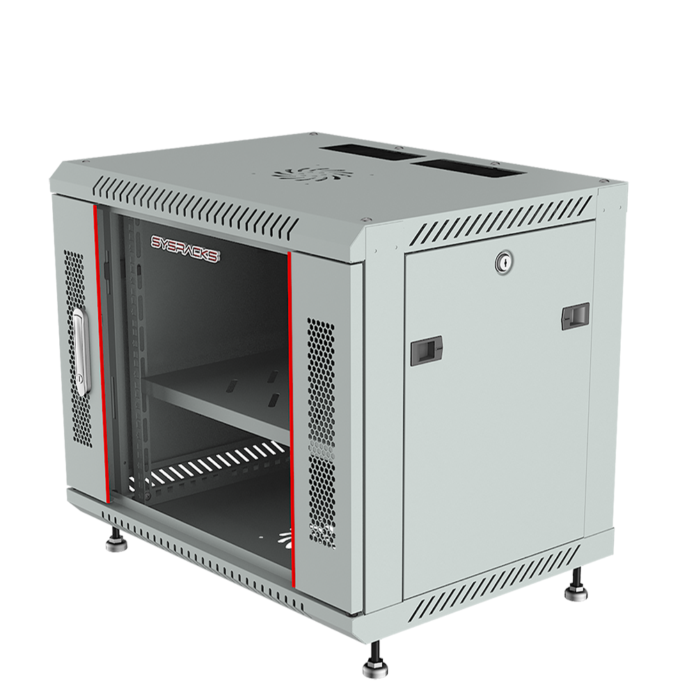 6U Wall Mount Server Rack Network Cabinet Data AV 24-inch Depth Locking GREY