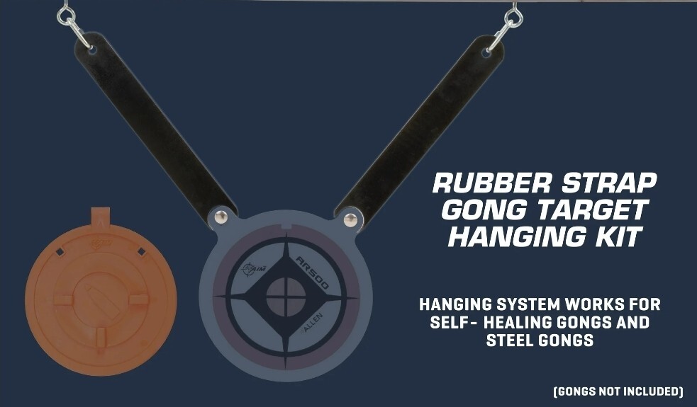 ***EZ Aim Gong Shooting Target Hanging Kit (Rubber Strap) 8" Length***