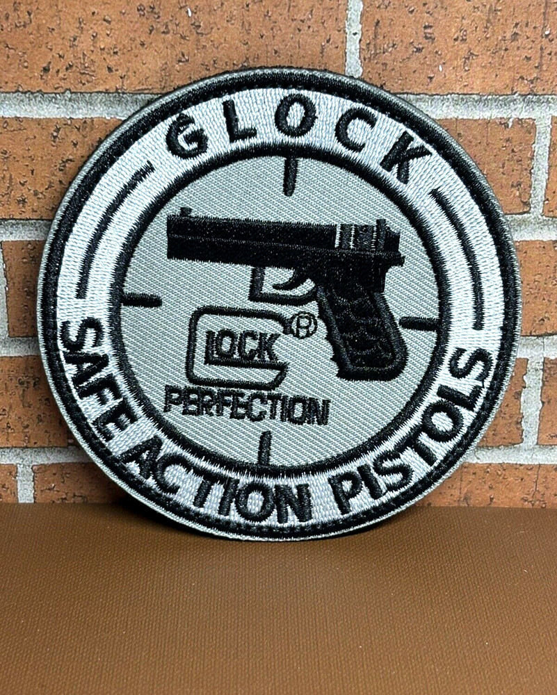 Glock Gun Tactical Patch, Morale Pistol Military Embroidered Hook Loop Patch