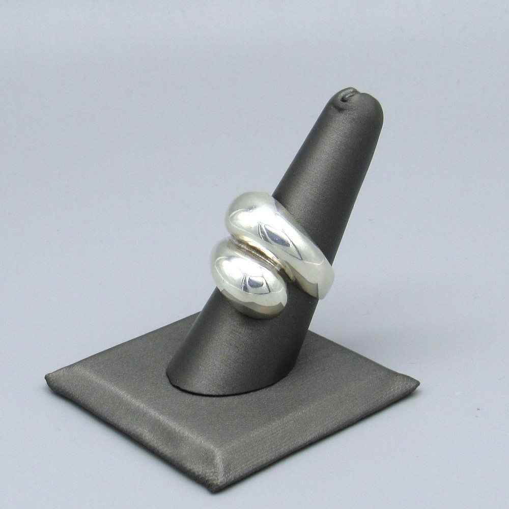 Bold Sterling Silver Two Domes Ring From Mexico Size 8.75