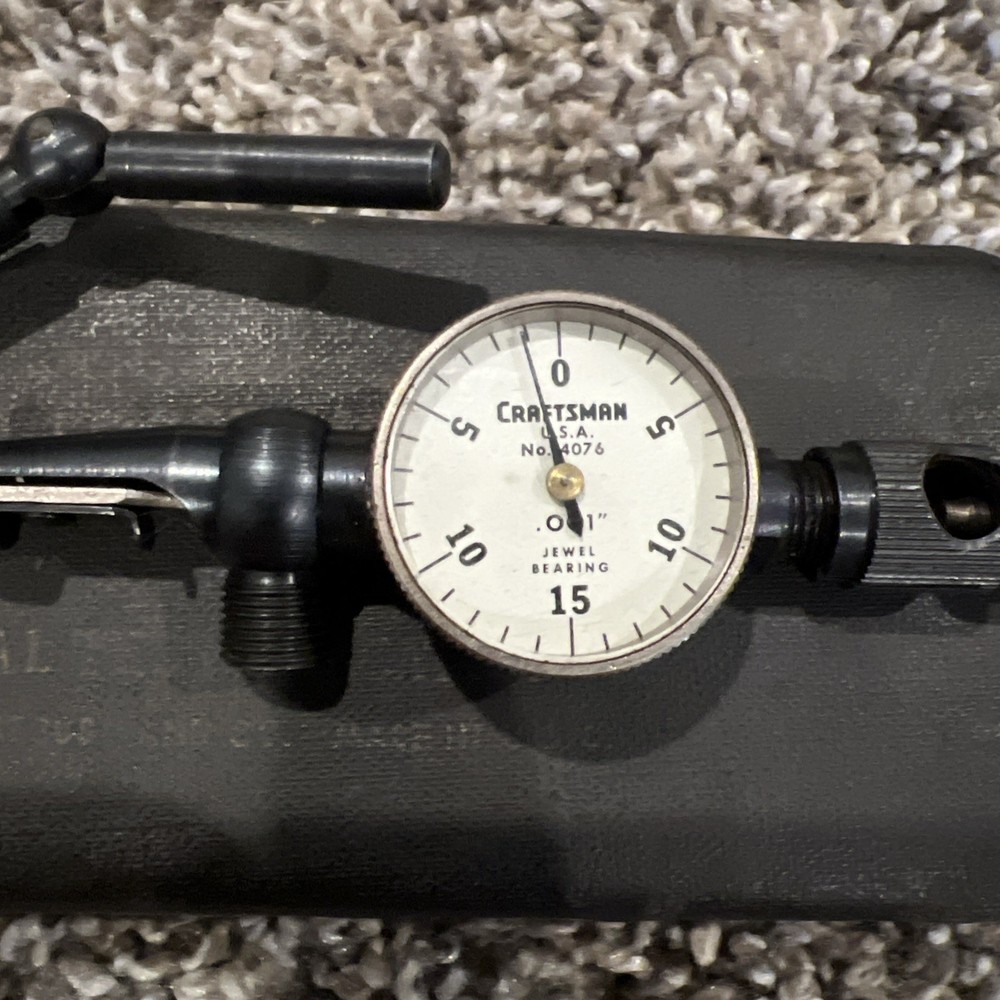 Vtg Craftsman Dial Test Indicator 9-4076 Original Case