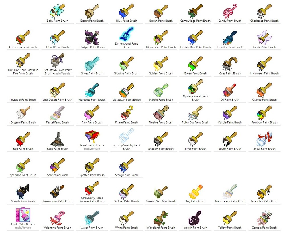 Neopets *ANY* Paint Brush for Customization! Fast + Safe Neopoints