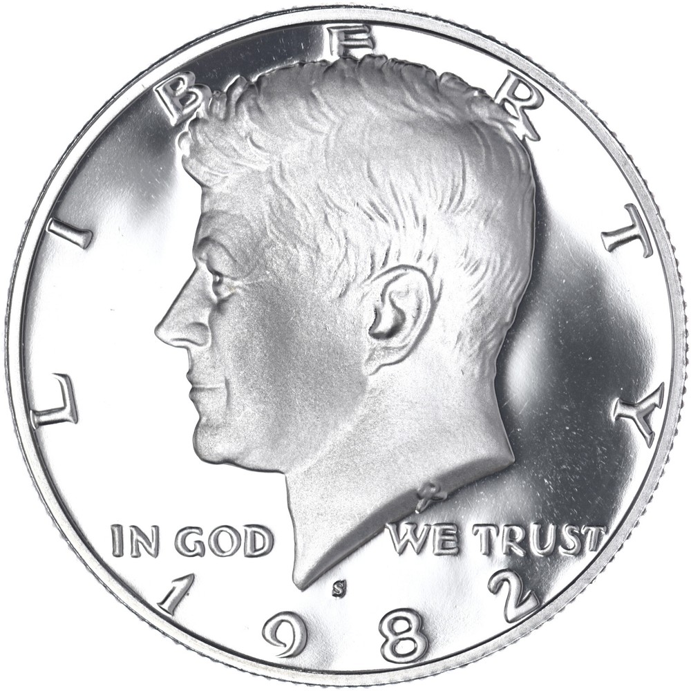 1982 S Kennedy Half Dollar Gem DCam Proof CN-Clad
