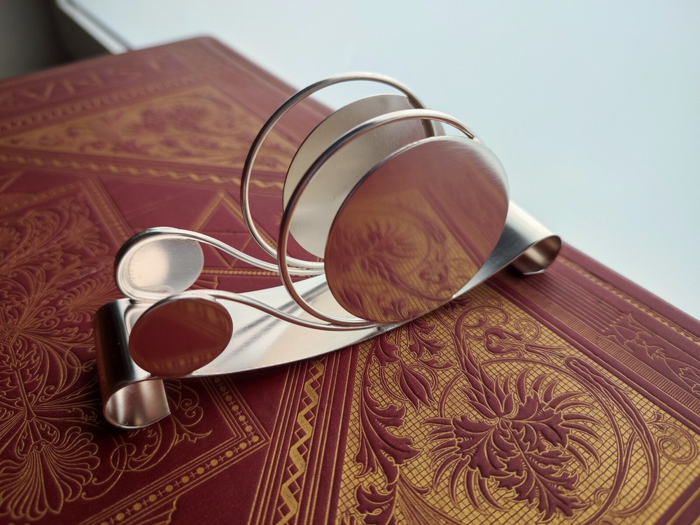 Art Deco Napkin Holder Envelope Holder Silver-Plated
