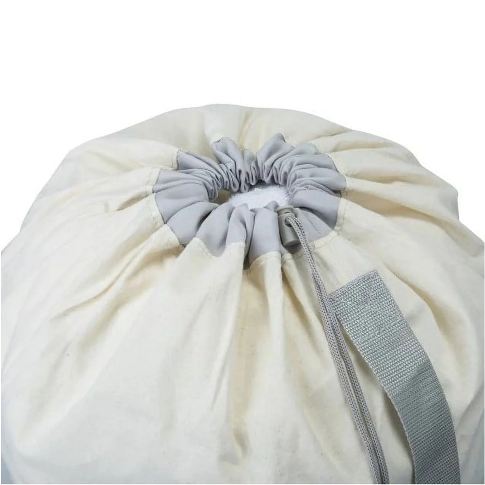 Durable Canvas Laundry Bag with Drawstring and Pocket, 26" x 37"