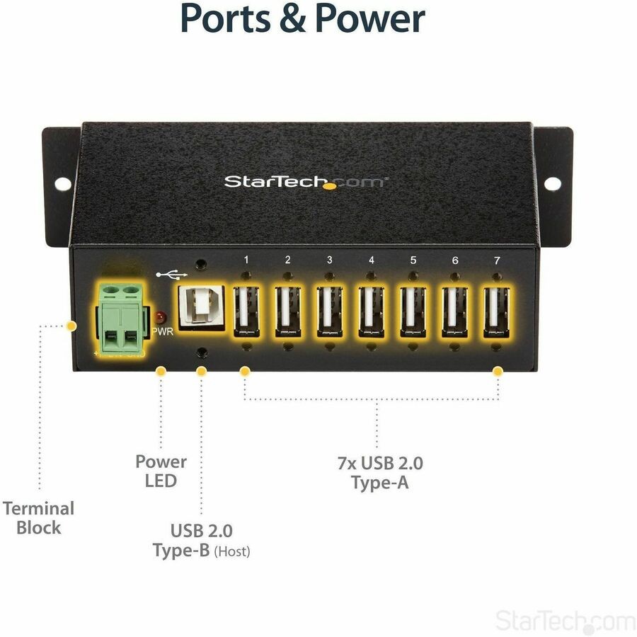 Startech St7200usbm Usb Hub 7 X Type A Female Usb 2.0 Usb Downstream
