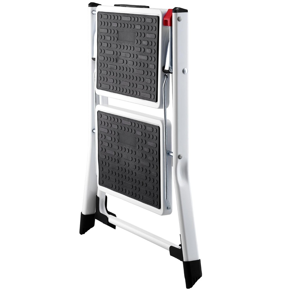 VEVOR 2-Step Folding Steel Step Stool Ladder, 330lbs Capacity, Ergonomic