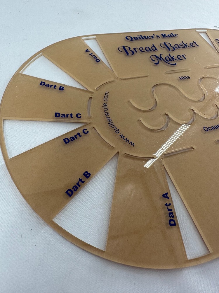 Quilter's Ruler Quilted Bread Basket Pattern Maker Plastic Template.