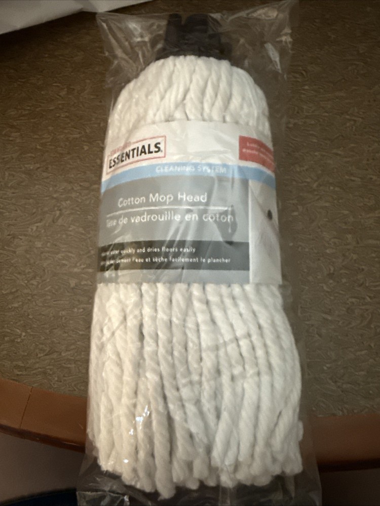 New-Standard Essentials Cotton Mop Head- Fits Threaded Handle