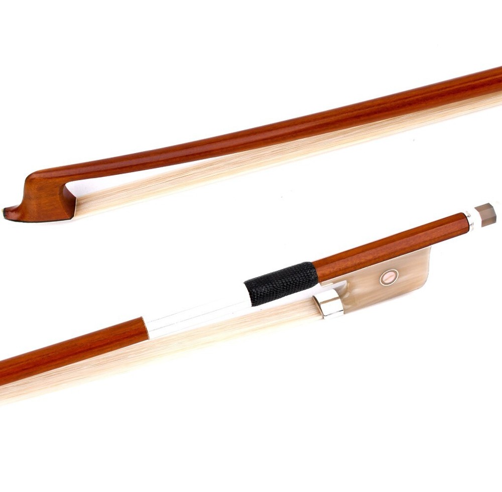 Master Pernambuco Cello Bow 4/4 E.Sartory Copy White OX Parisan eye Silver Stiff