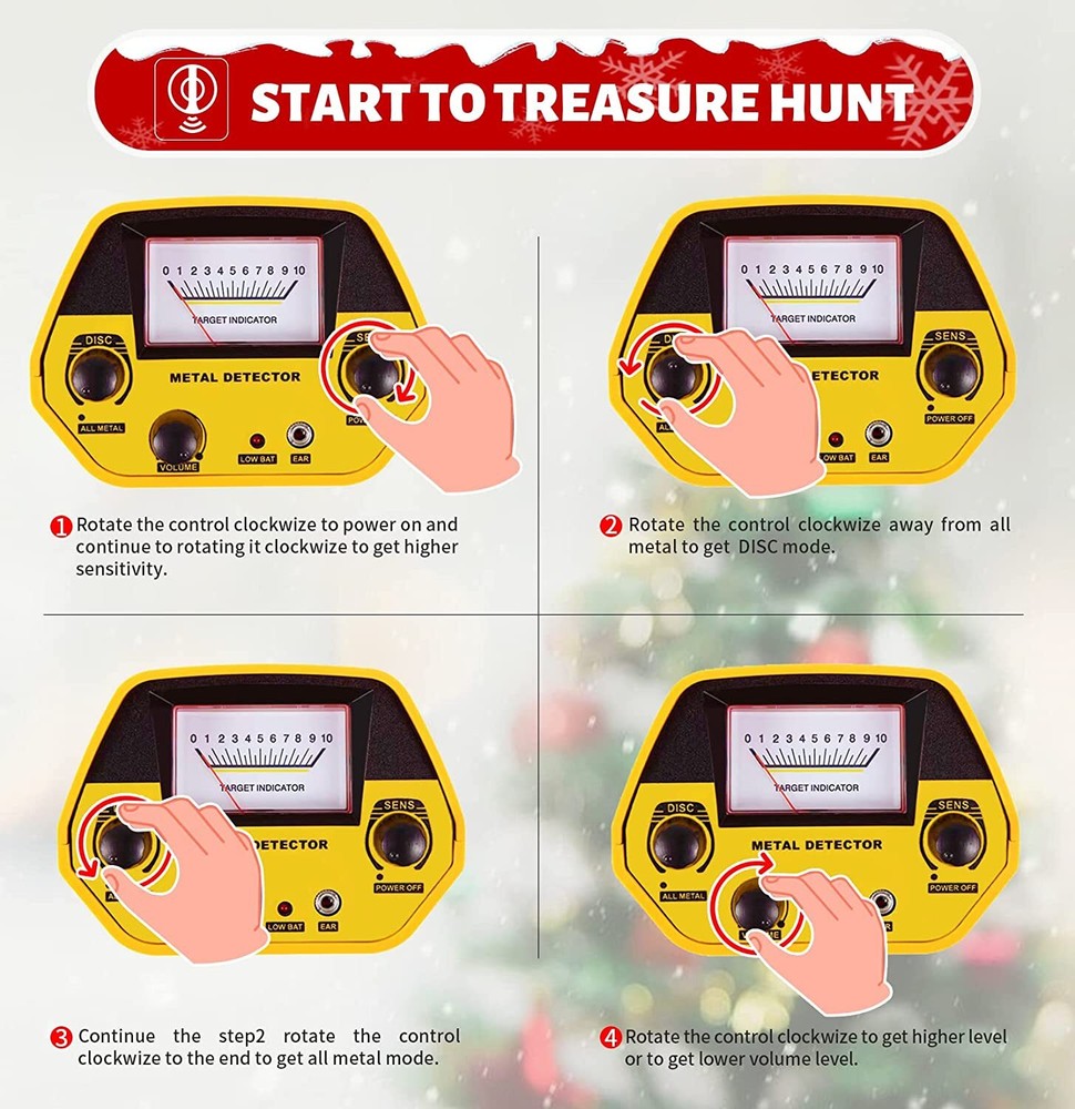 LCD Display Underground Metal Detector Gold Digger Hunter Deep Sensitive Coil
