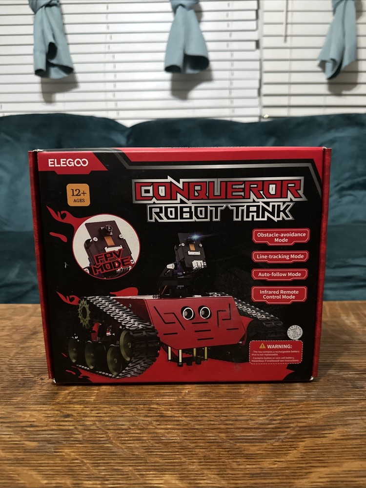 ELEGOO Conqueror: The Ultimate FPV Robot Tank Kit New Open Box