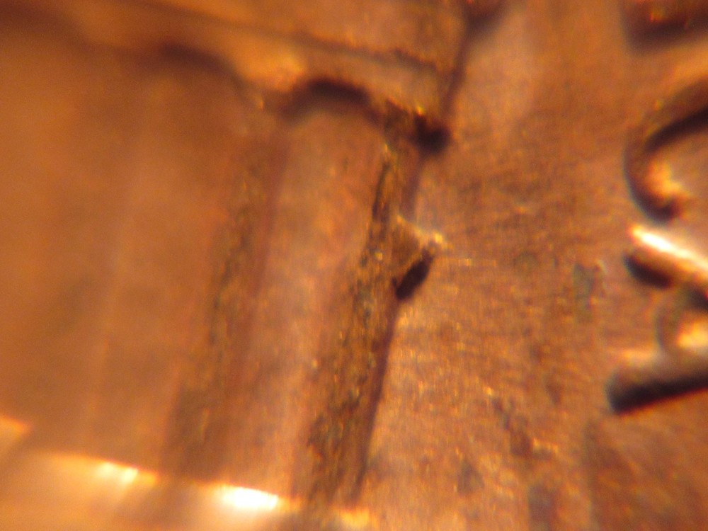 1971 D Lincoln Penny with Reverse Die Chip Error
