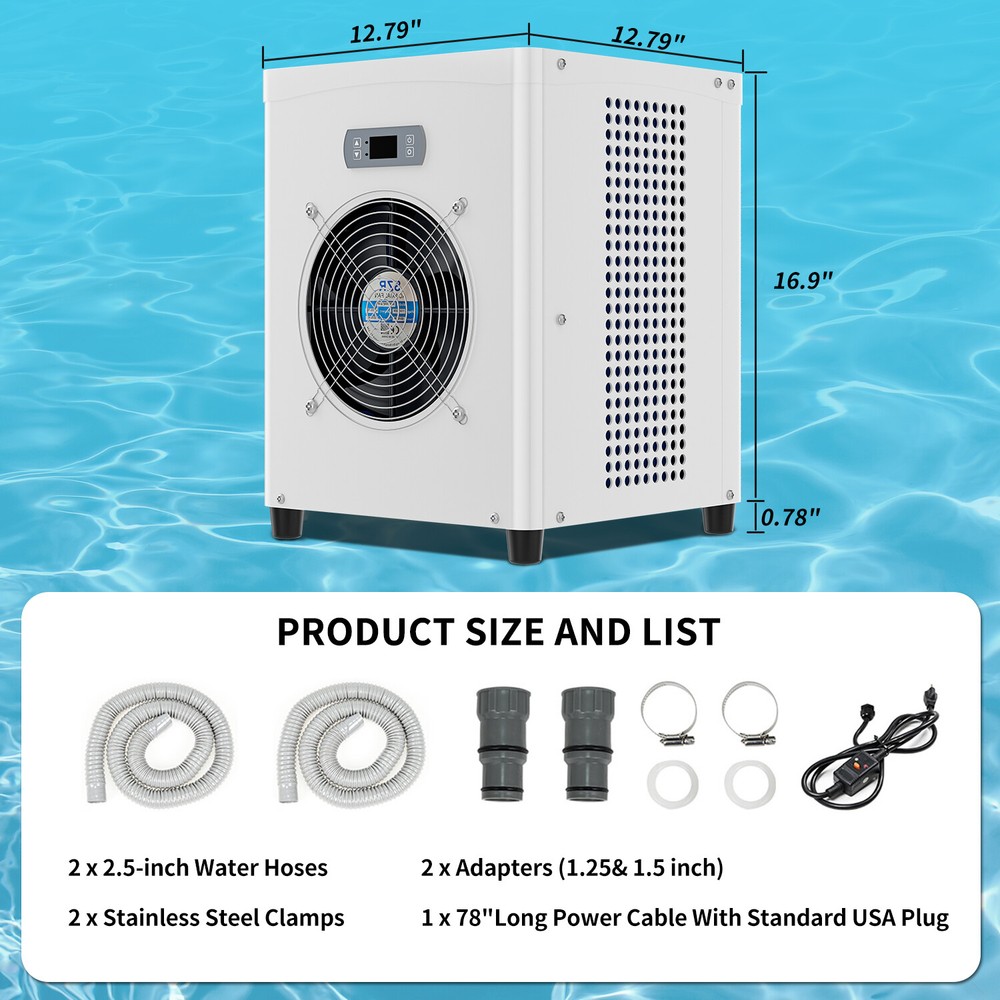 SLSY Pool Heaters for Above Ground Pool 15609BTU Elect. Pool Heater Pump 5000Gal