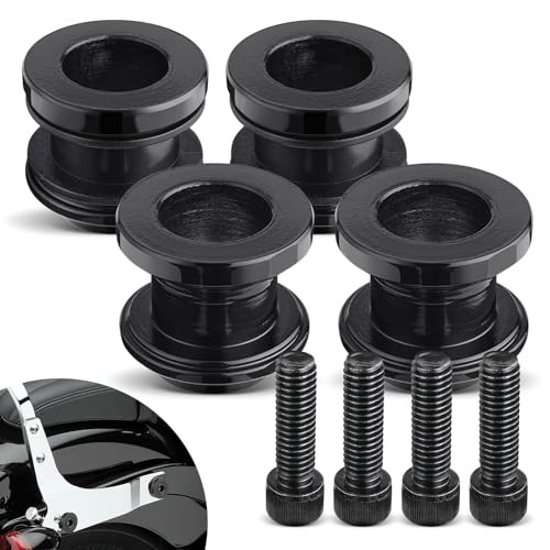 Four Point Docking Hardware Kits Quick Release Sissy Bar Luggage Rack Black