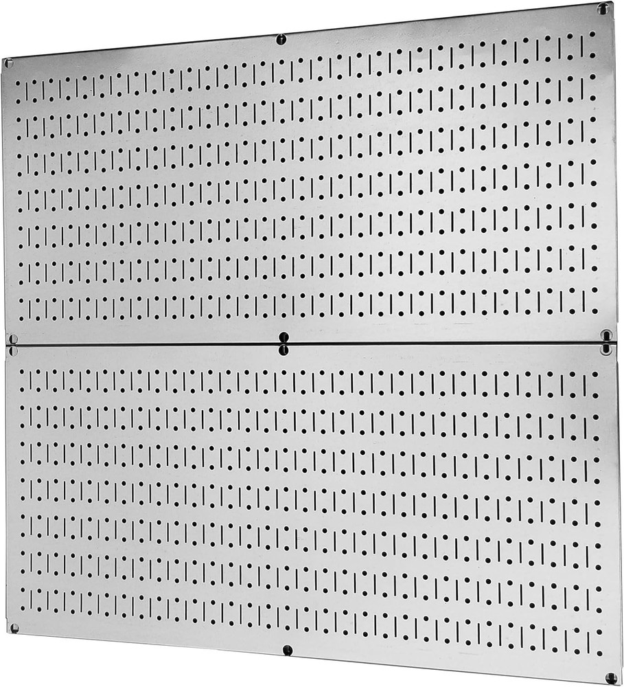 Pegboard Rack Garage Storage Galvanized Steel Horizontal Peg Board Pack - Two...