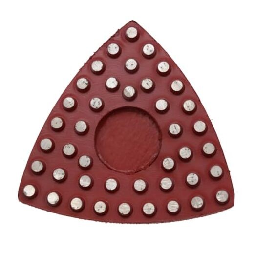 Triangular Diamond Grinding Pads for Corner Edge, 3 Inch Metal Bond Dots 60#