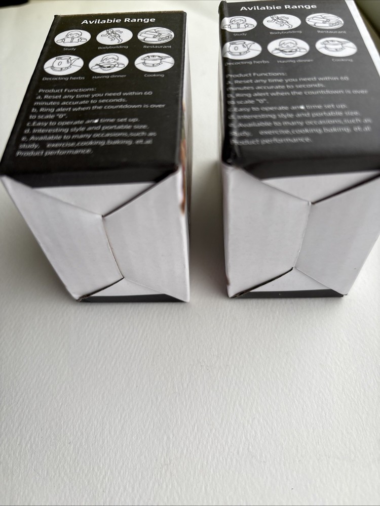 Set 2 Mechanical Manual Digital Kitchen Timer Magnetic Countdown Classroom Clock