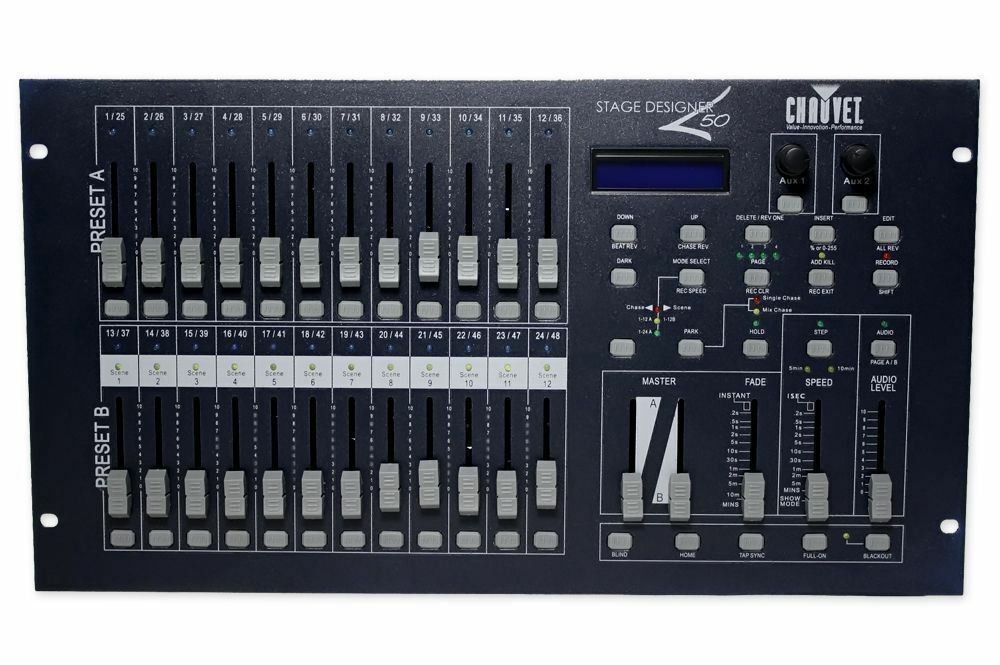 Chauvet DJ STAGE DESIGNER 50 48-Channel DMX Dimmer Controller+192-Ch Controller