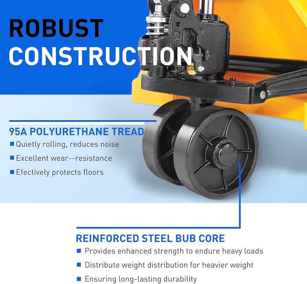 PTH50 Pallet Jack Wheels Full Set Steering Wheels & Front Load Roller For Crown