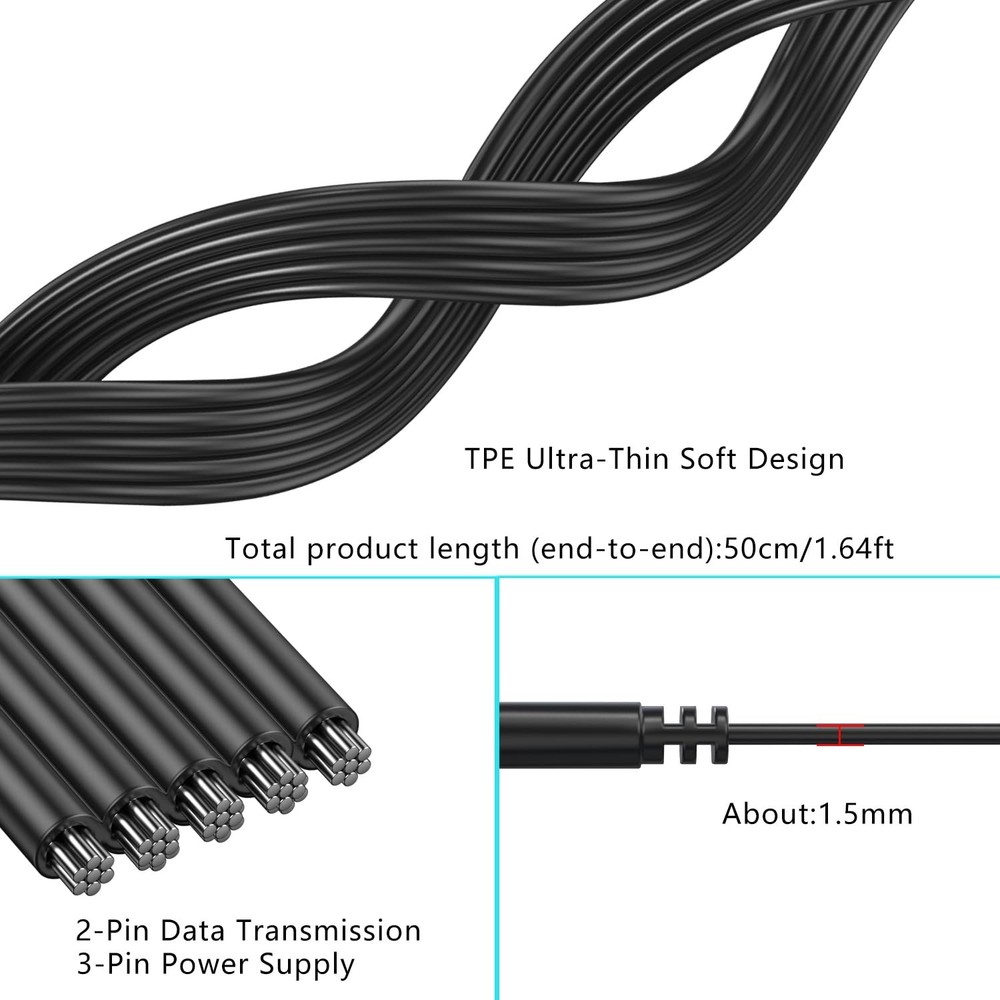 LANMINGLEL Short 90 Degree USB Type C 2.0 Flat Cable,PD 65W C Fast...