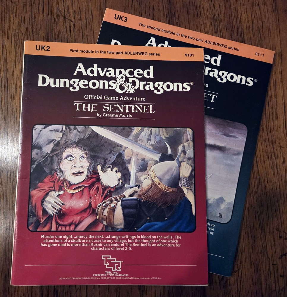 Advanced Dungeons and Dragons Modules UK2 and UK3 | VERY GOOD CONDITION