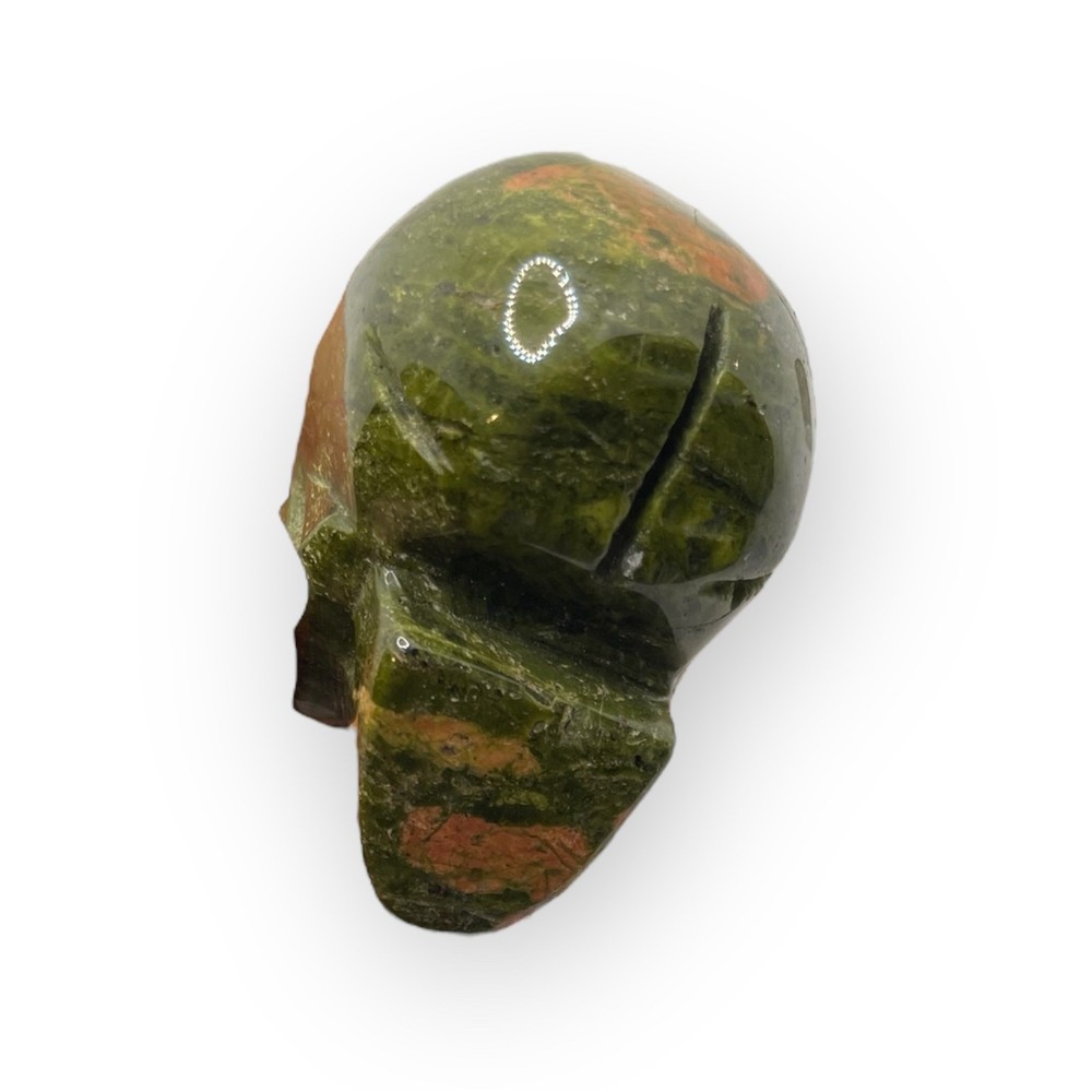 Unakite Skull Carving